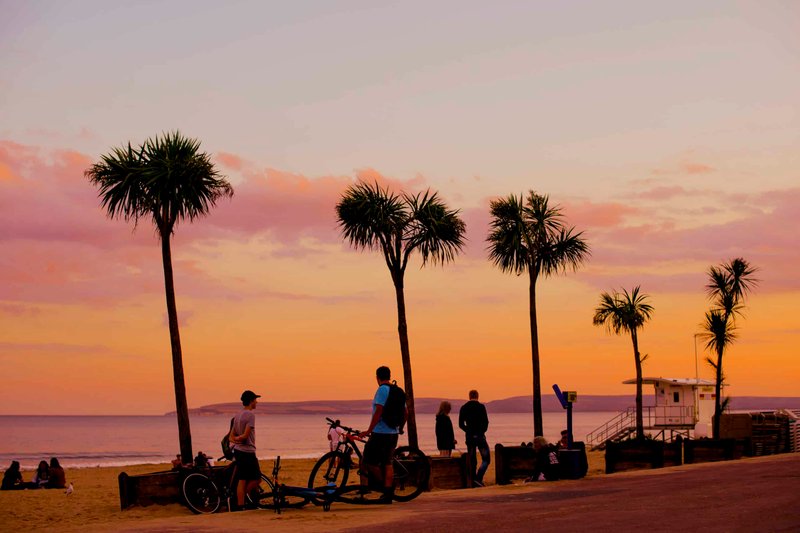 Coucher du soleil à Bournemouth