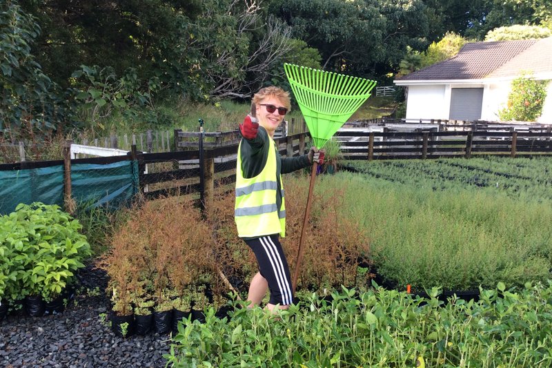 chantier nature en Nouvelle-Zelande : avoir a main verte
